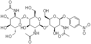 CAS 登录号：7699-38-9, 对硝基苯基 三-N-乙酰基壳丙糖苷