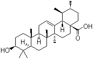 CAS # 77-52-1, Ursolic acid, 3beta-Hydroxyurs-12-en-28-oic acid