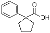structure of CAS# 77-55-4, 1-苯基环戊烷羧酸
