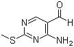 structure of CAS# 770-31-0, 4-氨基-2-甲硫基嘧啶-5-甲醛