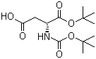 CAS 登录号：77004-75-2, N-叔丁氧羰基-D-天冬氨酸 1-叔丁酯