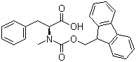 structure of CAS# 77128-73-5, N-(9-芴甲氧羰酰基)-N-甲基-L-苯丙氨酸