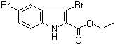 structure of CAS# 77185-78-5, 3,5-二溴-1H-吲哚-2-甲酸乙酯