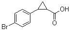 structure of CAS# 77255-26-6, 2-(4-Bromophenyl)-1-cyclopropanecarboxylic acid