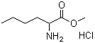 structure of CAS# 77300-48-2, 2-氨基己酸甲酯盐酸盐