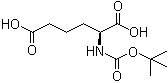 structure of CAS# 77302-72-8, N-tert-Butoxycarbonyl-L-homoglutamic acid