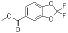 structure of CAS# 773873-95-3, 2,2-二氟苯并二氧杂环戊烯-5-羧酸甲酯