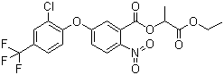 CAS # 77501-63-4, Lactofen, 2-Ethoxy-1-methyl-2-oxoethyl 5-(2-chloro-4-(trifluoromethyl)phenoxy)-2-nitrobenzoate