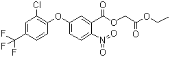 CAS 登录号：77501-90-7, 乙羧氟草醚, [5-(2-氯三氟对甲苯氧基)-2-硝基苯甲酰基]羟基乙酸乙酯