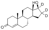 structure of CAS# 77546-39-5, Testosterone-16,16,17-D3
