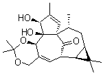 structure of CAS# 77573-43-4, 巨大戟醇-5,20-缩丙酮