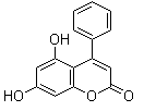 structure of CAS# 7758-73-8, 5,7-二羟基-4-苯基香豆素