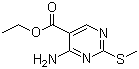structure of CAS# 776-53-4, 2-甲硫基-4-氨基嘧啶-5-羧酸乙酯