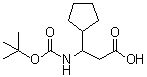 structure of CAS# 776330-74-6, beta-[[叔丁氧羰基]氨基]环戊烷丙酸