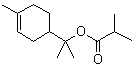 CAS # 7774-65-4, alpha-Terpinyl isobutyrate, 2-Methylpropanoic acid 1-methyl-1-(4-methyl-3-cyclohexen-1-yl)ethyl ester
