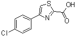 structure of CAS# 779320-20-6, 4-(4-Chlorophenyl)-2-thiazolecarboxylic acid