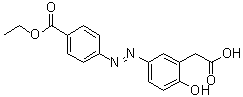 CAS # 78028-01-0, 5-[2-[4-(Ethoxycarbonyl)phenyl]diazenyl]-2-hydroxybenzeneacetic acid, CK 47A, Ph CK 47A
