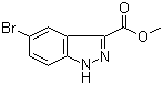 structure of CAS# 78155-74-5, Methyl 5-bromo-1H-indazole-3-carboxylate
