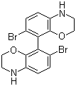 CAS # 781626-08-2, (8R)-7,7'-Dibromo-3,3',4,4'-tetrahydro-8,8'-bi-2H-1,4-benzoxazine