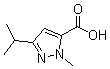 structure of CAS# 78208-73-8, 3-异丙基-1-甲基-1H-吡唑-5-羧酸