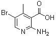 structure of CAS# 782393-76-4, 2-氨基-5-溴-4-甲基-3-吡啶羧酸