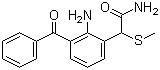 structure of CAS# 78281-61-5, 2-氨基-3-苯甲酰基-alpha-(甲硫基)苯乙酰胺