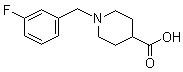 structure of CAS# 783298-62-4, 1-[(3-氟苯基)甲基]-4-哌啶甲酸