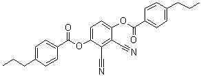 CAS 登录号：78333-30-9, 2,3-二氰基-1,4-亚苯基双(4-丙基苯甲酸)酯