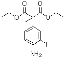 CAS # 78543-08-5, 2-(4-Amino-3-fluorophenyl)-2-methylmalonic acid diethyl ester, Diethyl 2-(4-amino-3-fluorophenyl)-2-methylpropanedioate