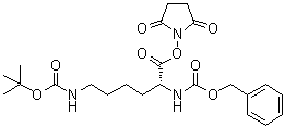 N6-[(1,1-Dimethylethoxy)carbonyl]-N2-[(phenylmethoxy)carbonyl]-D-lysine 2,5-dioxo-1-pyrrolidinyl ester molecular structure (CAS 78603-23-3)