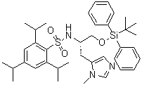 structure of CAS# 787554-04-5, N-[(1S)-2-[[叔丁基二苯基硅烷基]氧基]-1-[(1-甲基-1H-咪唑-5-基)甲基]乙基]-2,4,6-三异丙基苯磺酰胺
