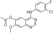CAS # 788136-89-0, 4-(3-Chloro-4-fluorophenylamino)-7-methoxyquinazolin-6-yl acetate, 4-[(3-Chloro-4-fluorophenyl)amino]-7-methoxy-6-quinazolinol 6-acetate
