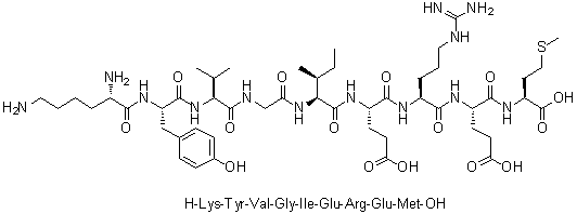 CAS 登录号：790726-30-6, L-赖氨酰-L-酪氨酰-L-缬氨酰甘氨酰-L-异亮氨酰-L-alpha-谷氨酰-L-精氨酰-L-alpha-谷氨酰-L-蛋氨酸