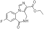 CAS # 79089-72-8, 8-Fluoro-5,6-dihydro-6-oxo-4H-imidazo[1,5-a][1,4]benzodiazepine-3-carboxylic acid ethyl ester, Ro 15-5528