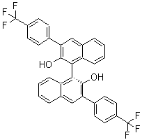 structure of CAS# 791616-58-5, (1R)-3,3'-Bis[4-(trifluoromethyl)phenyl][1,1'-binaphthalene]-2,2'-diol
