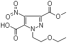 CAS 登录号：792970-07-1, 1-(2-乙氧基乙基)-4-硝基-1H-吡唑-3,5-二羧酸 3-甲酯