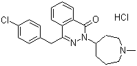 CAS 登录号：79307-93-0, 盐酸氮卓斯汀, 4-(4-氯苄基)-2-(六氢-1-甲基-1H-氮卓-4-基)-1-(2H)-酞嗪盐酸盐