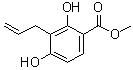 structure of CAS# 79557-59-8, 2,4-二羟基-3-(2-丙烯基)苯甲酸甲酯