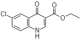 structure of CAS# 79607-22-0, 6-Chloro-1,4-dihydro-4-oxo-3-quinolinecarboxylic acid ethyl ester