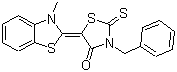 CAS # 79610-23-4, 3-Benzyl-5-(3-methyl-3H-benzothiazol-2-ylidene)-2-thioxothiazolidin-4-one