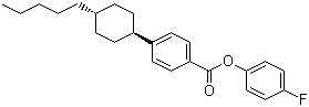structure of CAS# 79912-98-4, 4-反式-(4-戊基环己基)苯甲酸对氟苯酚酯