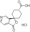 structure of CAS# 799773-96-9, 顺式-1'-氧代-螺[环己基-1,3'(1'H)-呋喃并[3,4-c]吡啶]-4-羧酸盐酸盐