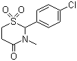CAS 登录号：80-77-3, 芬那露, 氯甲噻酮, 氯甲嗪酮, 2-(4-氯苯基)-3-甲基-4H-1,3-四氢噻嗪-4-酮-1,1-二氧化物