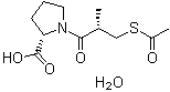 CAS 登录号：801293-45-8, 1-[(2S)-3-(乙酰硫基)-2-甲基-1-氧代丙基]-L-脯氨酸一水合物
