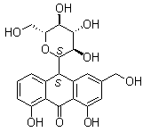 structure of CAS# 8015-61-0, 葡糖基蒽酮