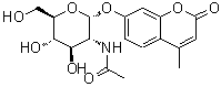structure of CAS# 80265-04-9, 7-[[2-(乙酰氨基)-2-脱氧-alpha-D-吡喃葡萄糖基]氧基]-4-甲基-2H-1-苯并吡喃-2-酮