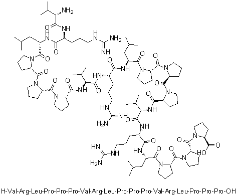 CAS # 803732-09-4, L-Valyl-L-arginyl-L-leucyl-L-prolyl-L-prolyl-L-prolyl-L-valyl-L-arginyl-L-leucyl-L-prolyl-L-prolyl-L-prolyl-L-valyl-L-arginyl-L-leucyl-L-prolyl-L-prolyl-L-proline