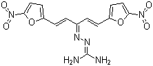 CAS # 804-36-4, Difurazone, Bis(5-nitrofurfurylidene)acetone guanylhydrazone, 2-[[(1E,4E)-1,5-Bis(5-nitrofuran-2-yl)penta-1,4-dien-3-ylidene]amino]guanidine
