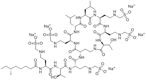 CAS 登录号：8068-28-8, 粘杆菌素甲基磺酸钠