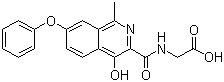 structure of CAS# 808118-40-3, N-[(4-羟基-1-甲基-7-苯氧基-3-异喹啉基)羰基]甘氨酸